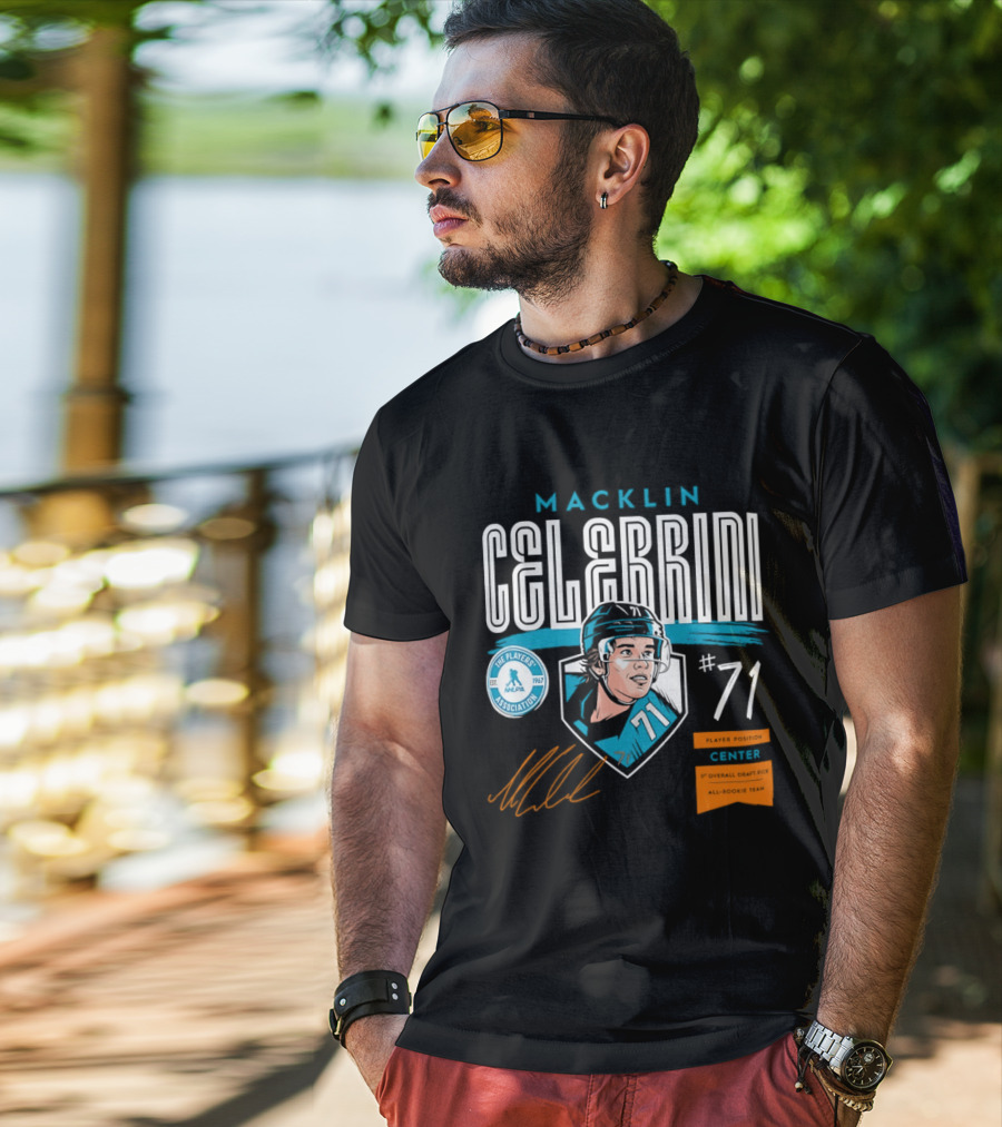 Macklin Celebrini NHLPA Player Association 71 T-Shirt
