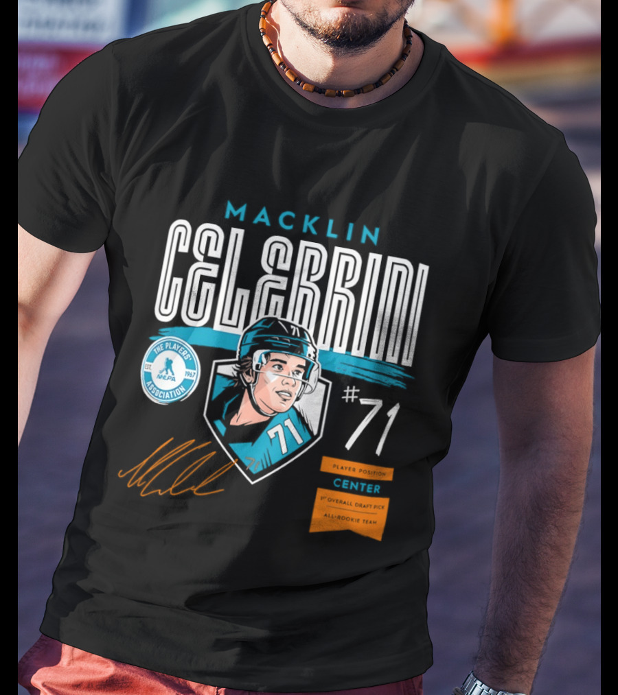 Macklin Celebrini NHLPA Player Association 71 T-Shirt