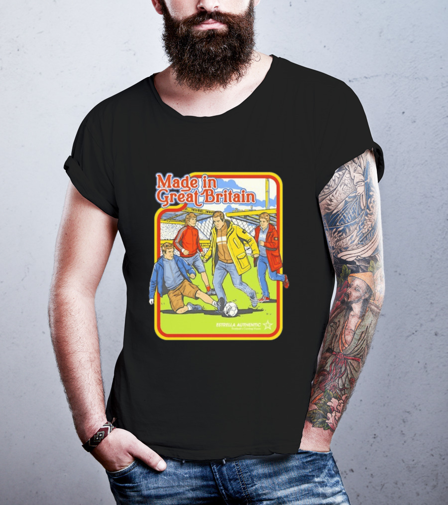 Made In Great Britain Estrella Authentic Football's Coming Home Soccer Game T-Shirt
