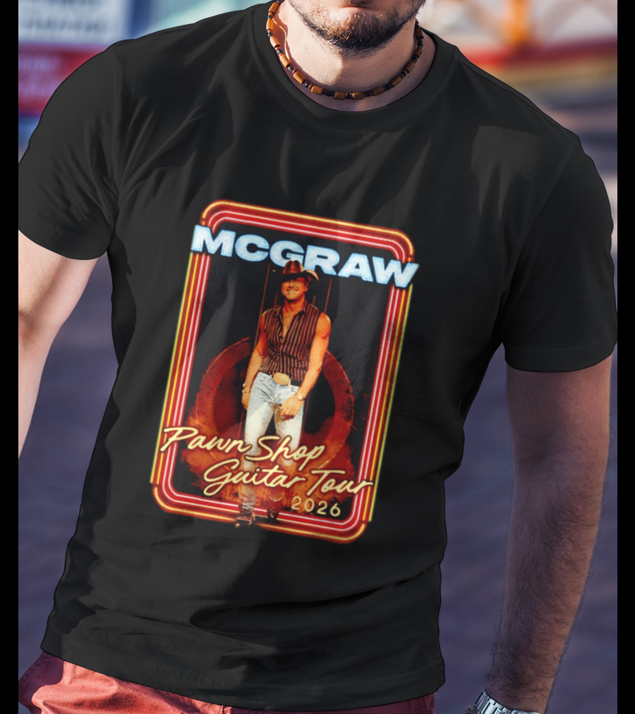 McGraw 2026 Pawn Shop Guitar Tour Country Music T-Shirt