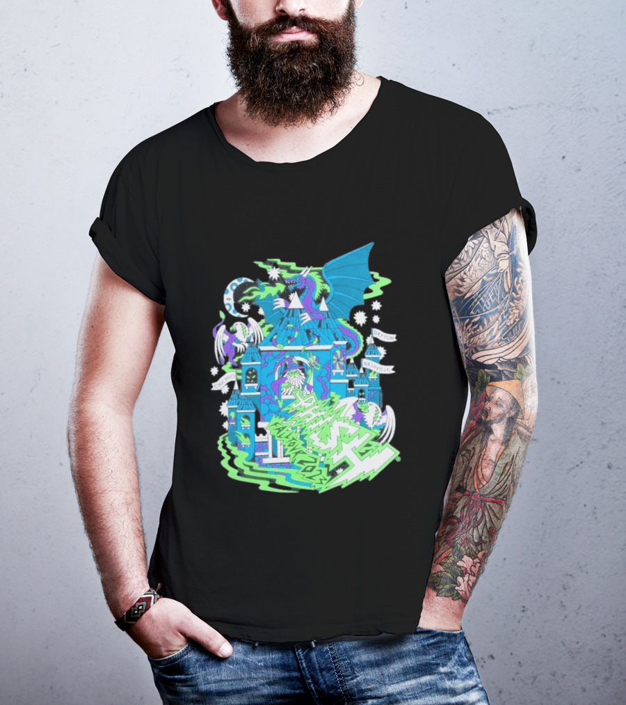 Phish Fall 2023 Crumbling Castle Chicago Nashville Dayton Dragon Fantasy T-Shirt