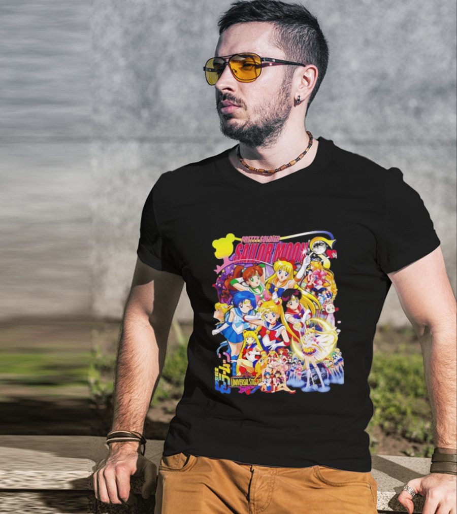 Pretty Soldier Sailor Moon Universal Studios Japan Anime Characters T-Shirt