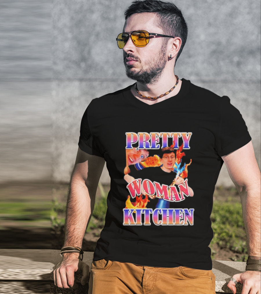 Pretty Woman Kitchen Funny JackSucksAtLife YouTube Meme T-Shirt