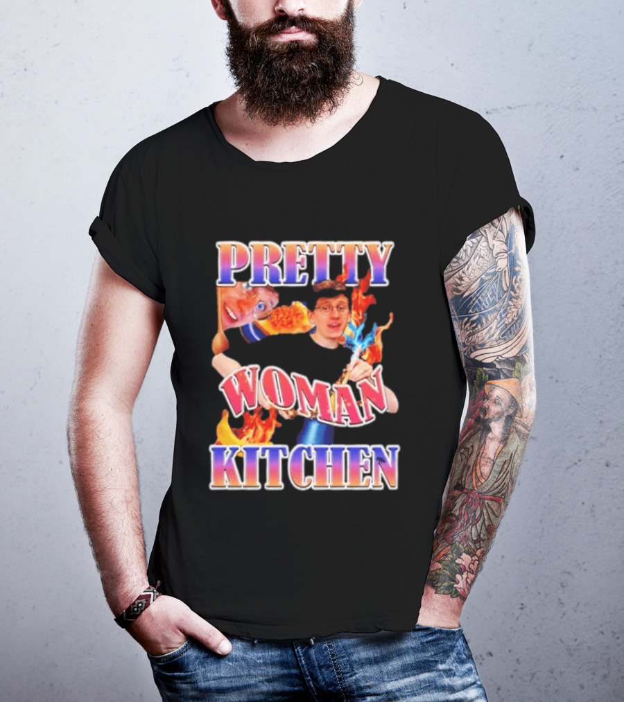 Pretty Woman Kitchen Funny JackSucksAtLife YouTube Meme T-Shirt