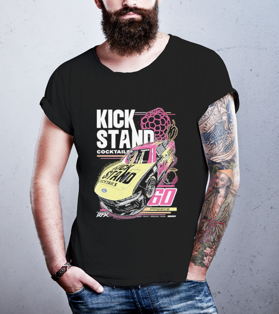 Kickstand Cocktails RFK Racing 60 Ryan Preece Car T-Shirt