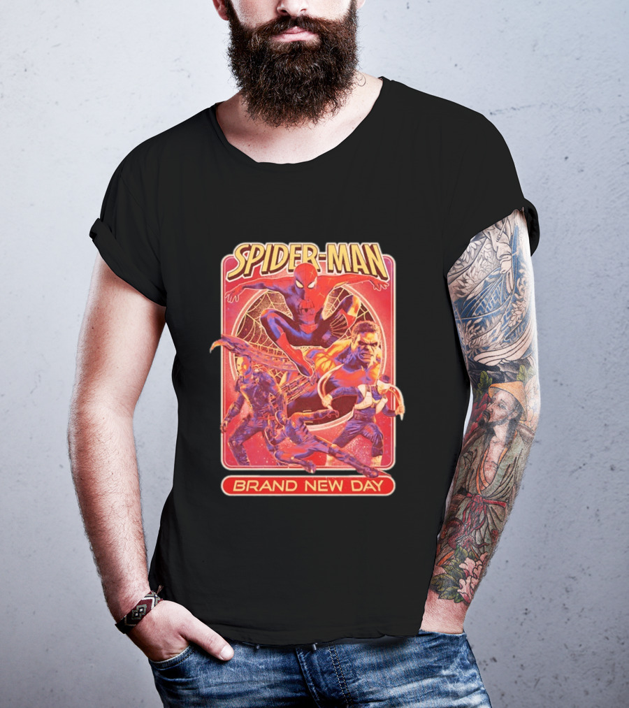 Spider Man Brand New Day With Superheroes And Villains T-Shirt