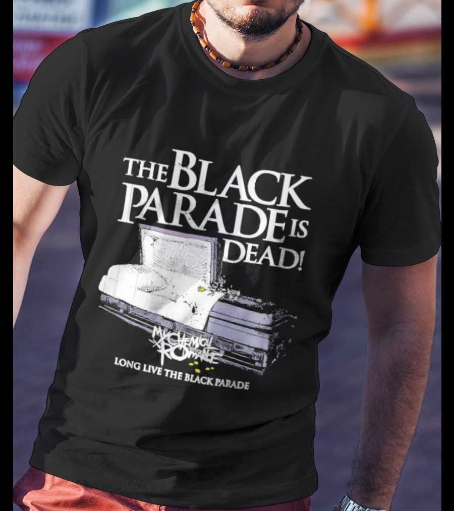 The Black Parade Is Dead My Chemical Romance Long Live The Black Parade Coffin Image T-Shirt