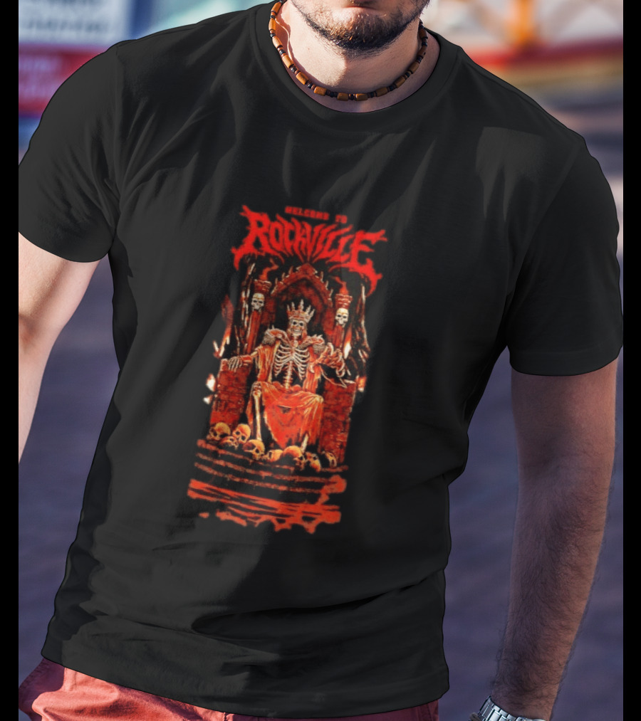 Welcome To Rockville Skeleton King On Throne Festival T-Shirt