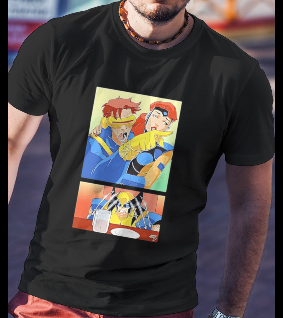Wolverine Cyclops Jean Grey X Men Meme Classic Comic Panel T-Shirt