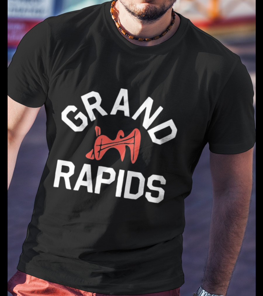 Grand Rapids Michigan City Travel Midwest Trombone T-Shirt