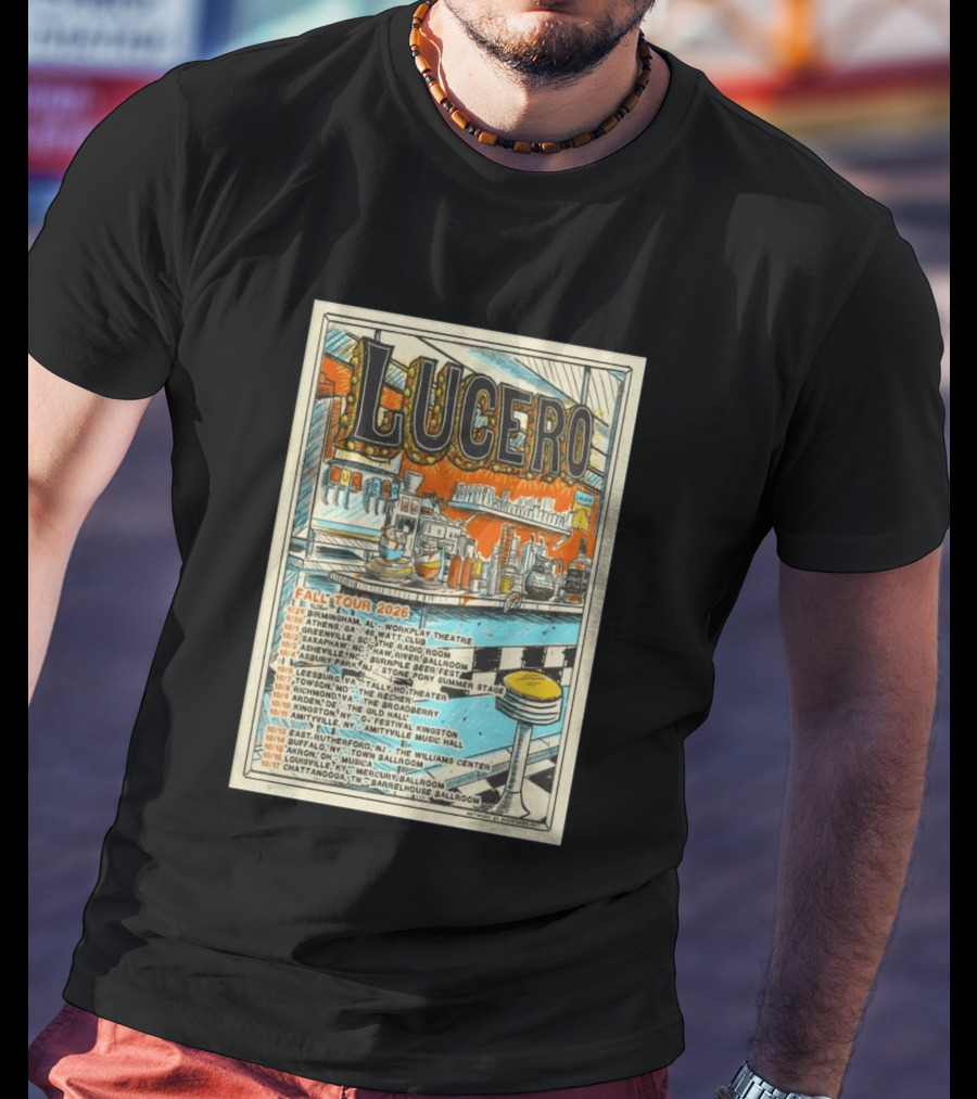 LUCERO Fall Tour 2026 Concert Dates And Venues T-Shirt