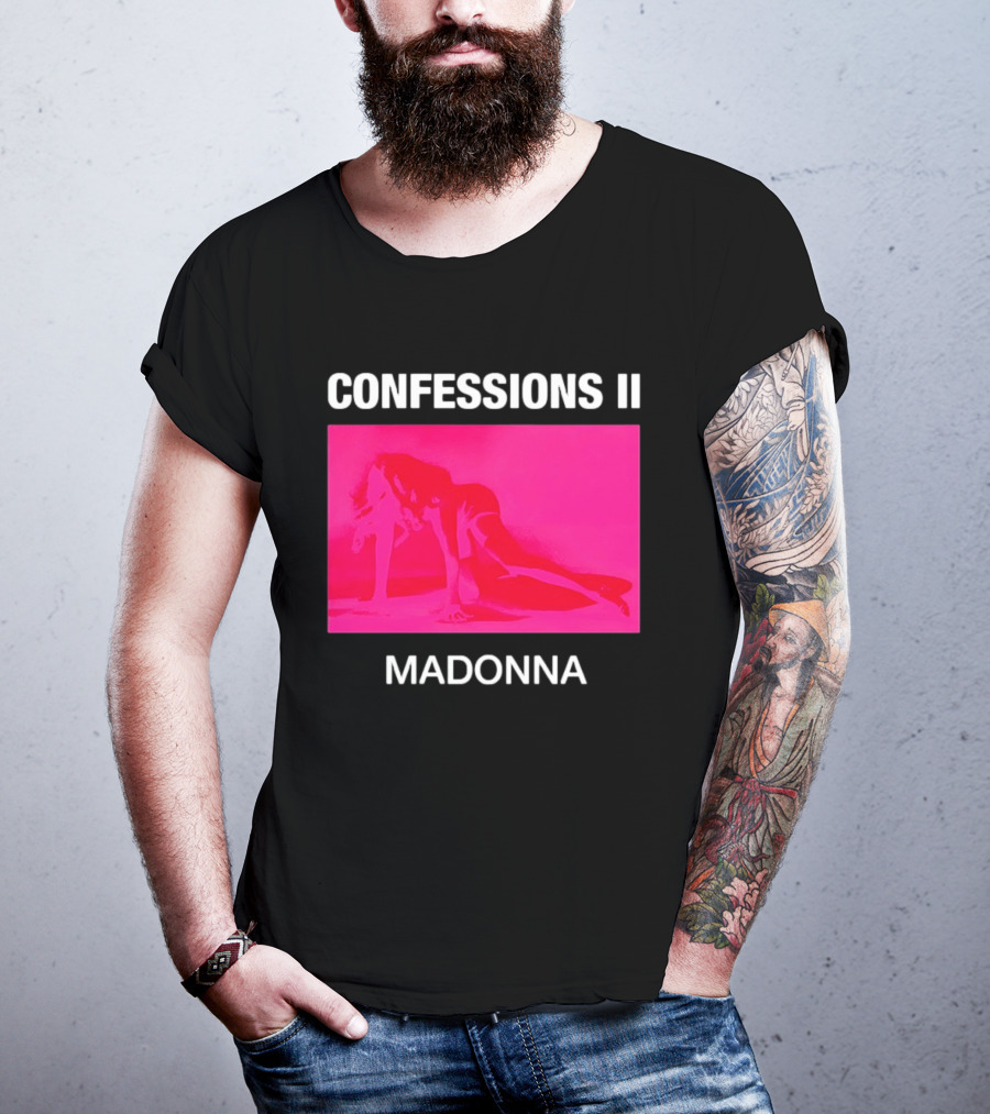 CONFESSIONS II MADONNA Pop Music Album Cover Vibrant Pink Collage T-Shirt