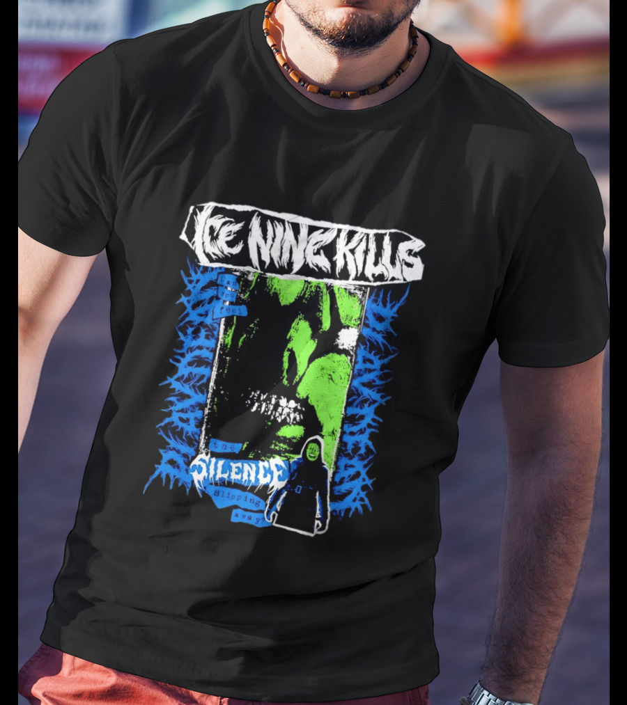 Ice Nine Kills Can You Feel The Silence Slipping Away Horror Themed Psychedelic T-Shirt