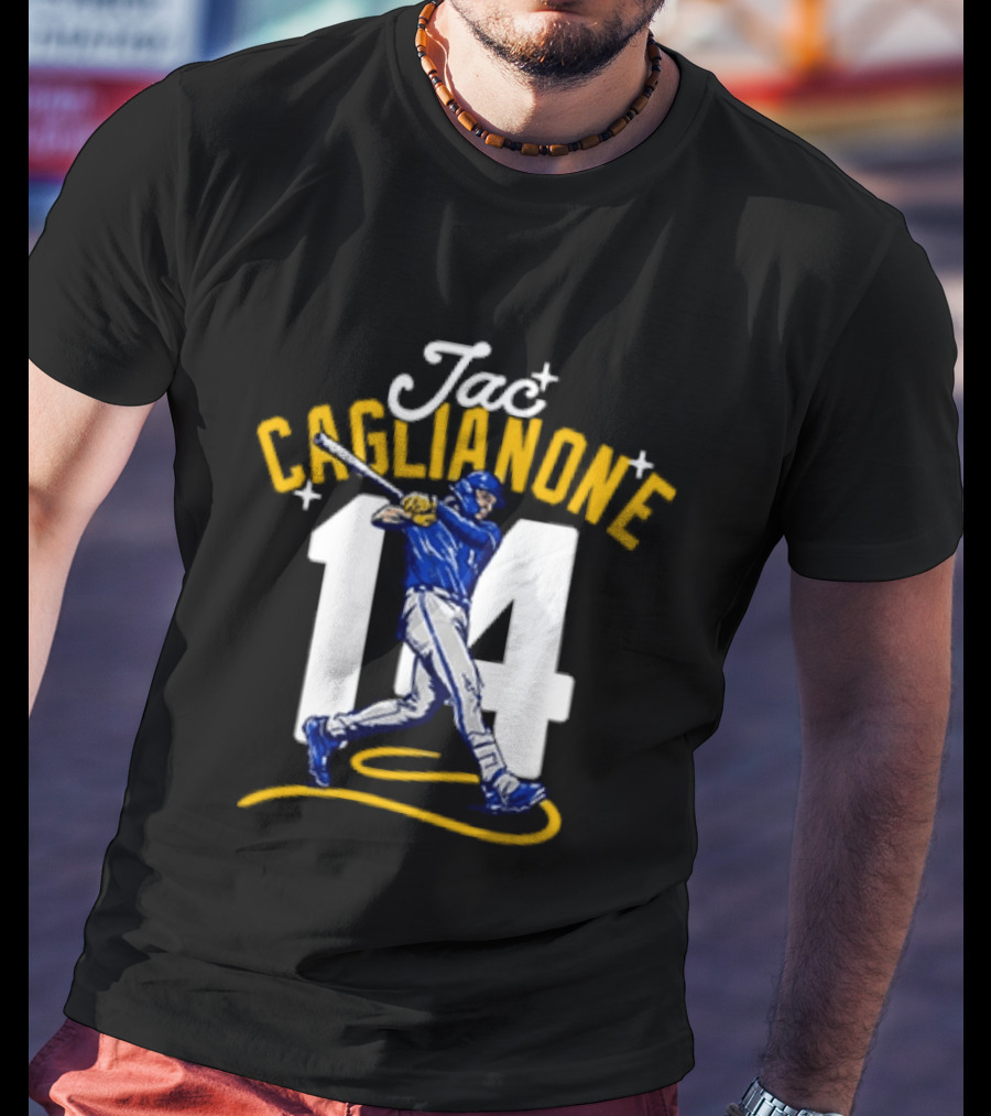 Jac Caglianone No 14 Kansas City Royals Baseball Player Action T-Shirt