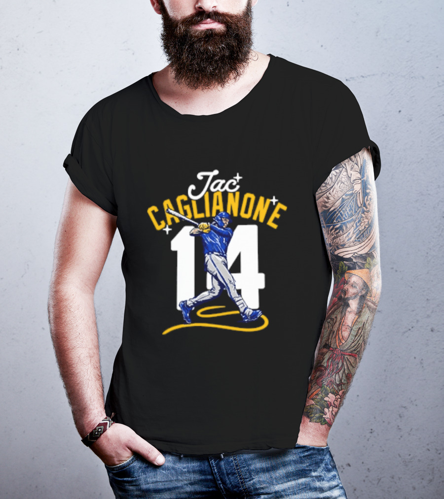Jac Caglianone No 14 Kansas City Royals Baseball Player Action T-Shirt