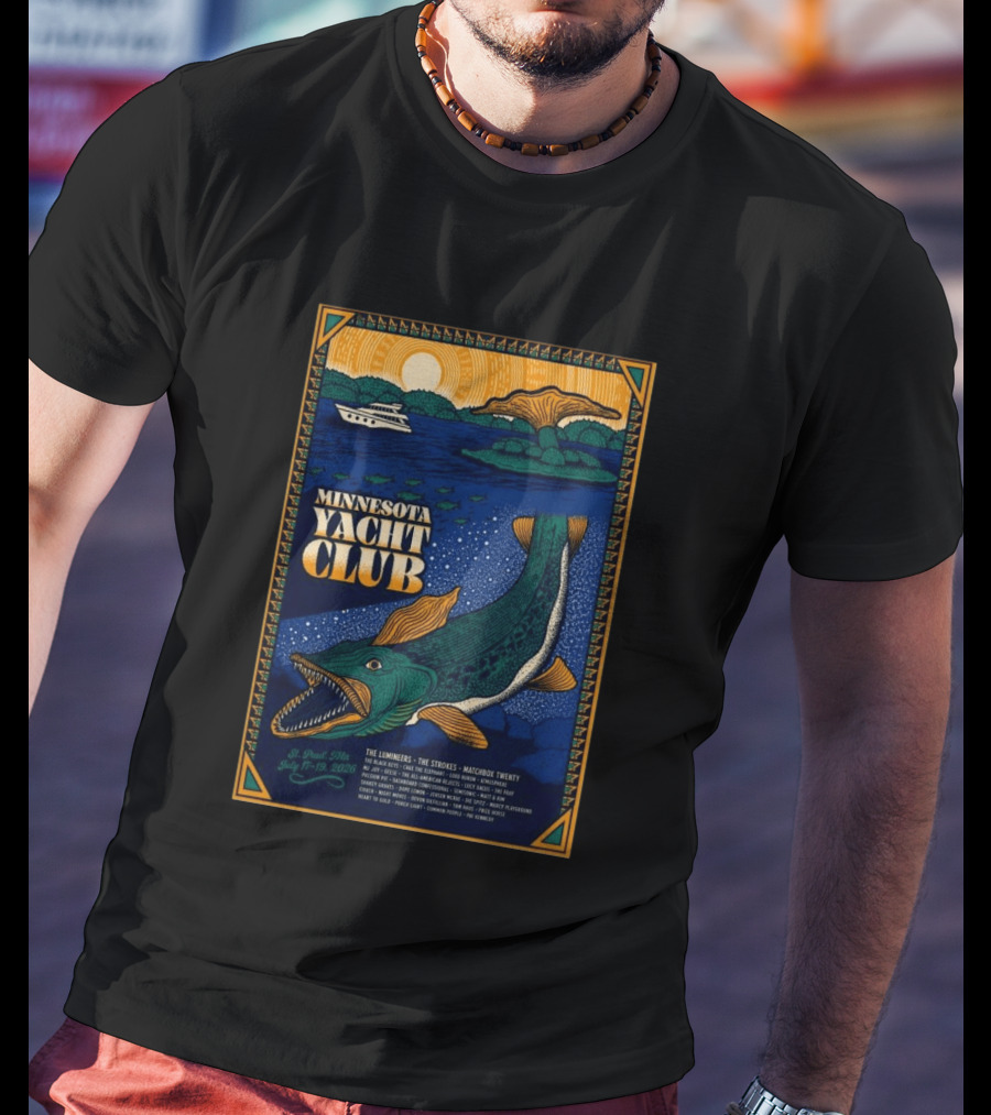 Minnesota Yacht Club St. Paul Festival July 17 19 2026 Featuring The Lumineers The Strokes Matchbox Twenty T-Shirt