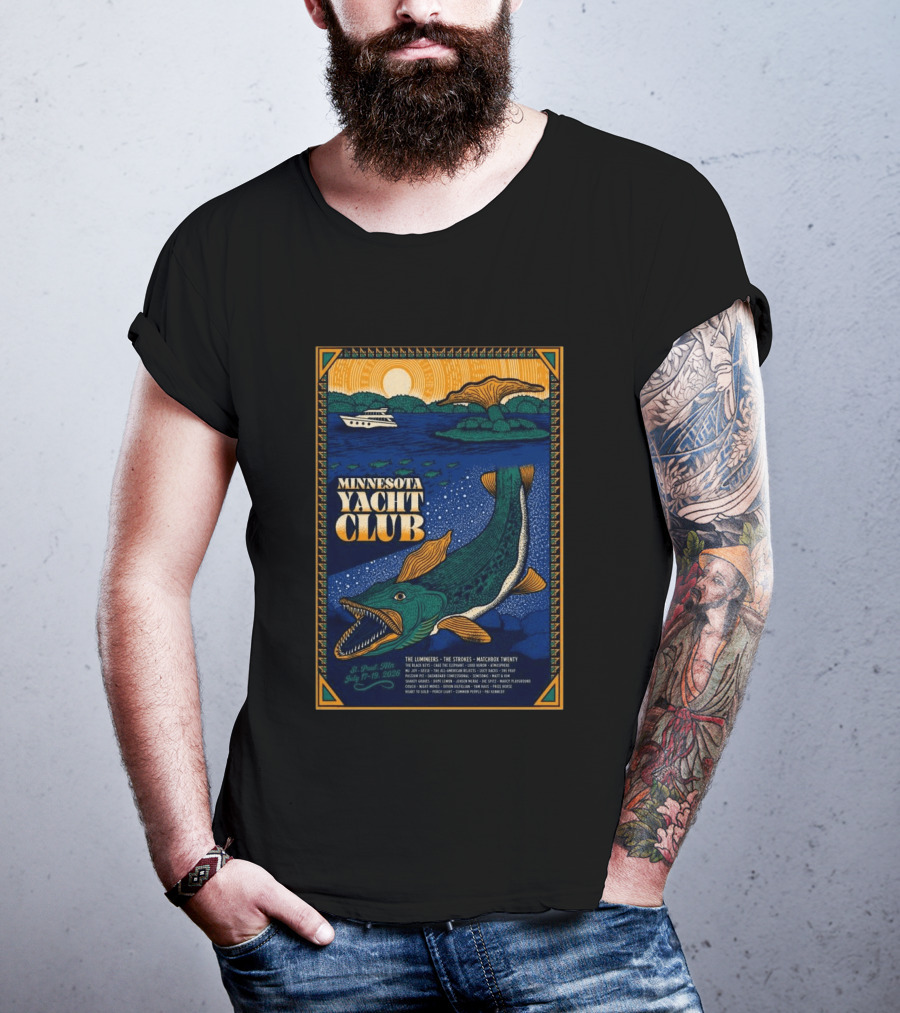 Minnesota Yacht Club St. Paul Festival July 17 19 2026 Featuring The Lumineers The Strokes Matchbox Twenty T-Shirt