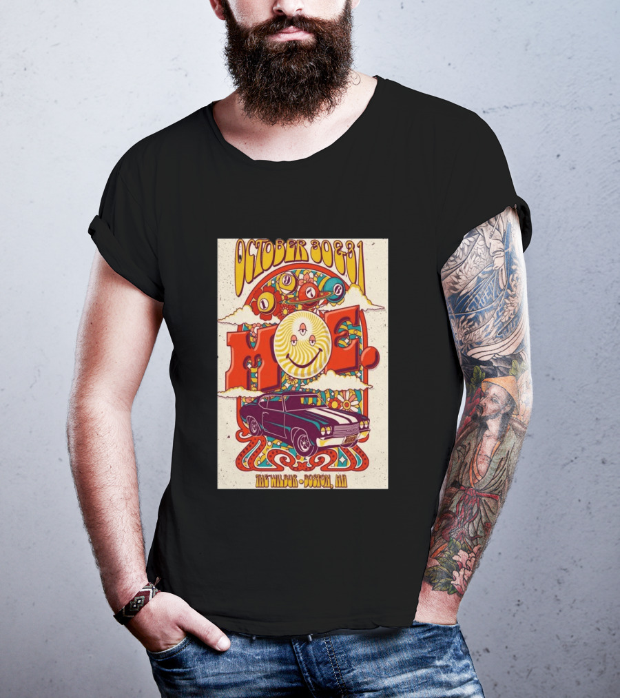 Moe October 30 31 The Wilbur Boston MA Psychedelic Eye Smile 2026 Vintage Car T-Shirt