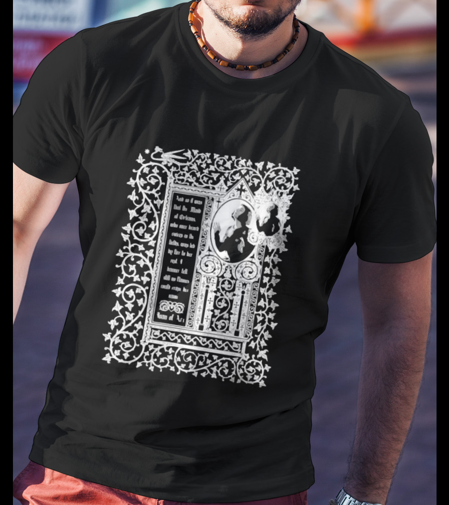Joan Of Arc Maid Of Orleans Historical Figure Medieval Armor French Heroine Knights Courage Ornate Frame T-Shirt