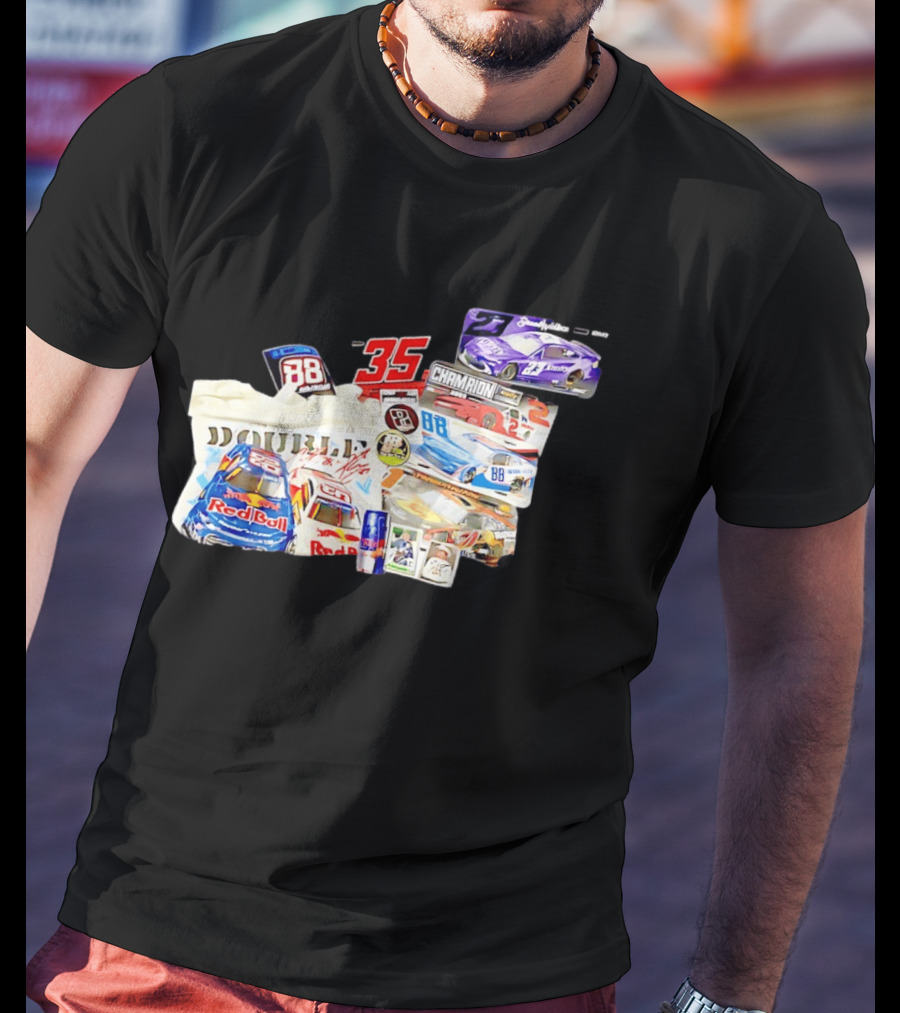 NASCAR Bubba Wallace Red Bull Racing 88 Double Champion 35 Collection T-Shirt