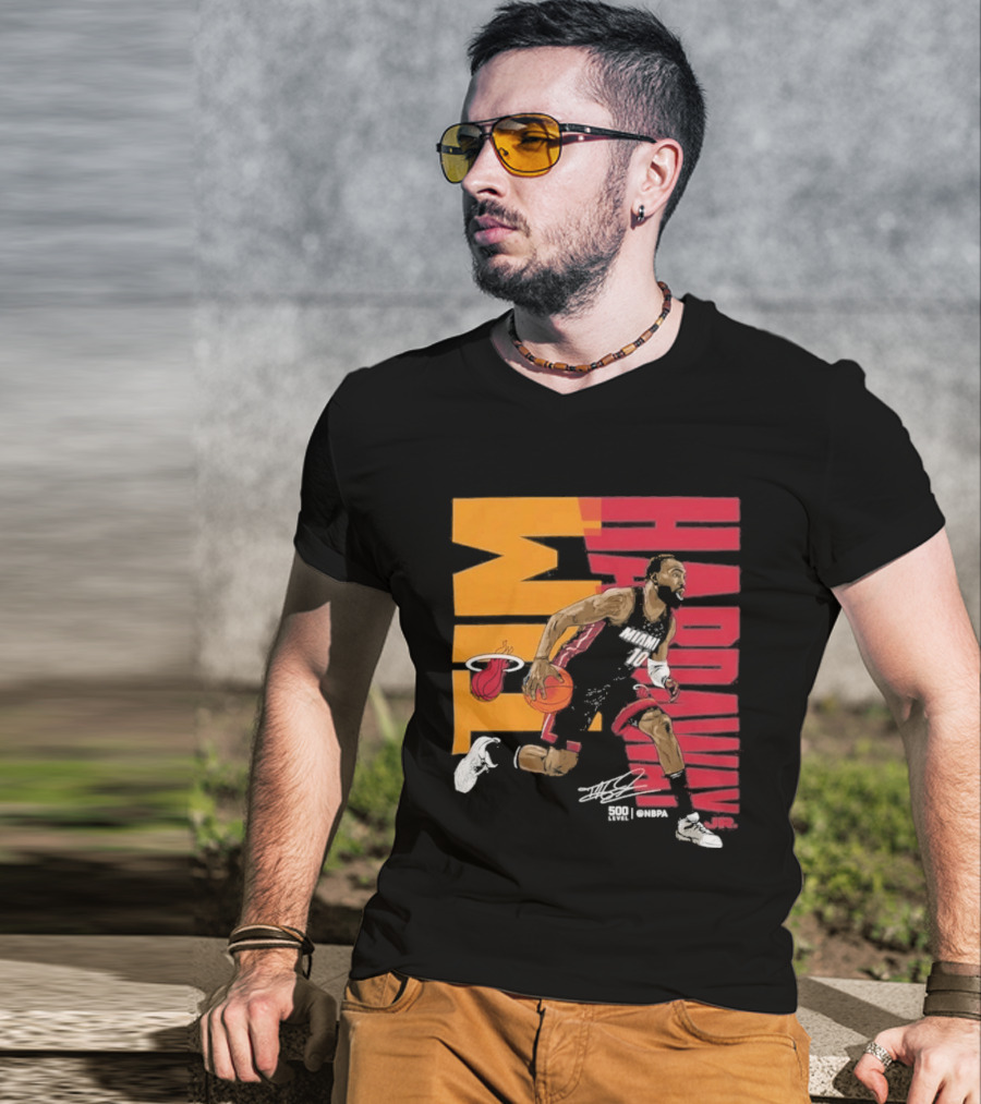 2026 NBA Tim Hardaway Jr Miami Heat Basketball Player Action T-Shirt