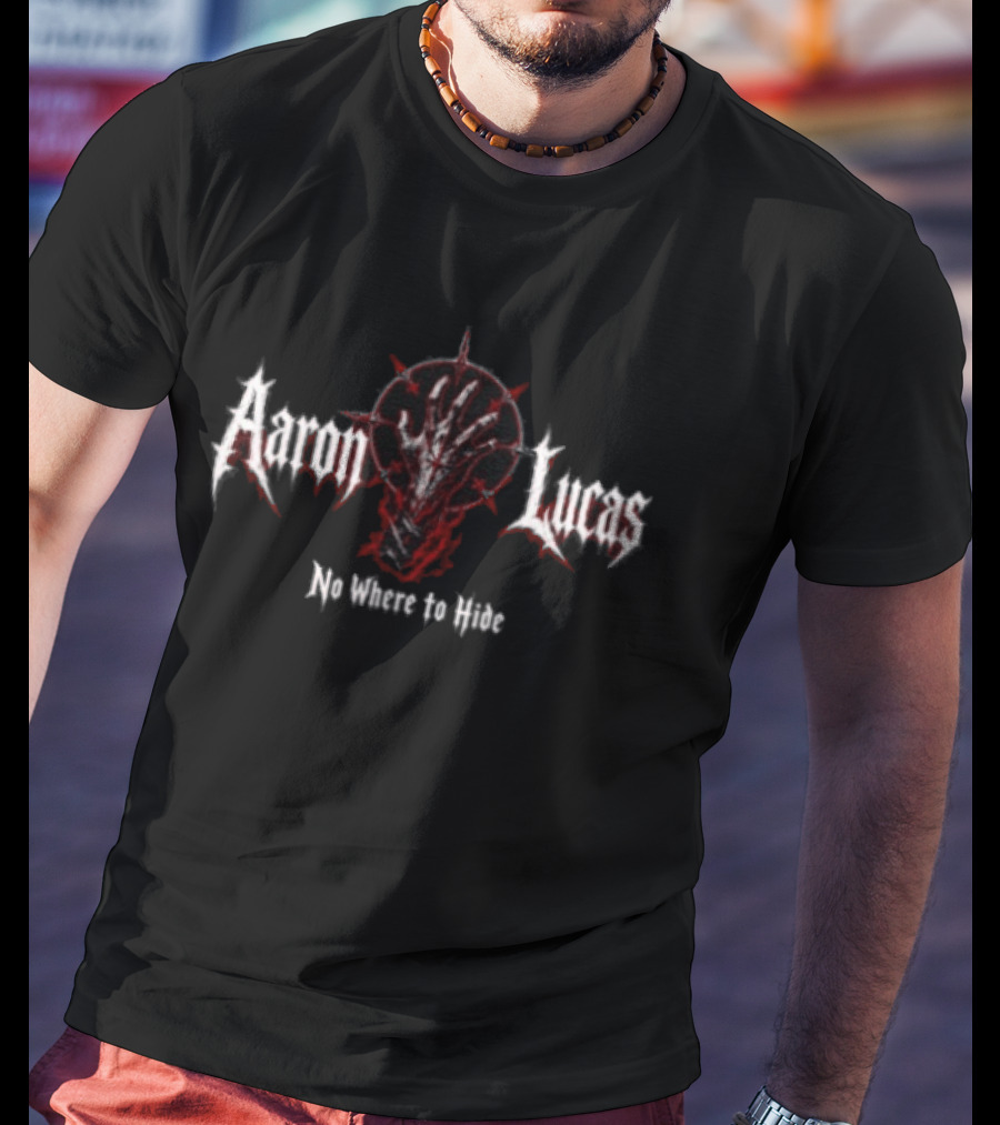 Aaron Lucas No Where To Hide Metal Dark Hand T-Shirt