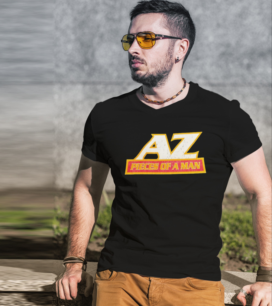 AZ Pieces Of A Man Distressed Hip Hop 90s Rap T-Shirt