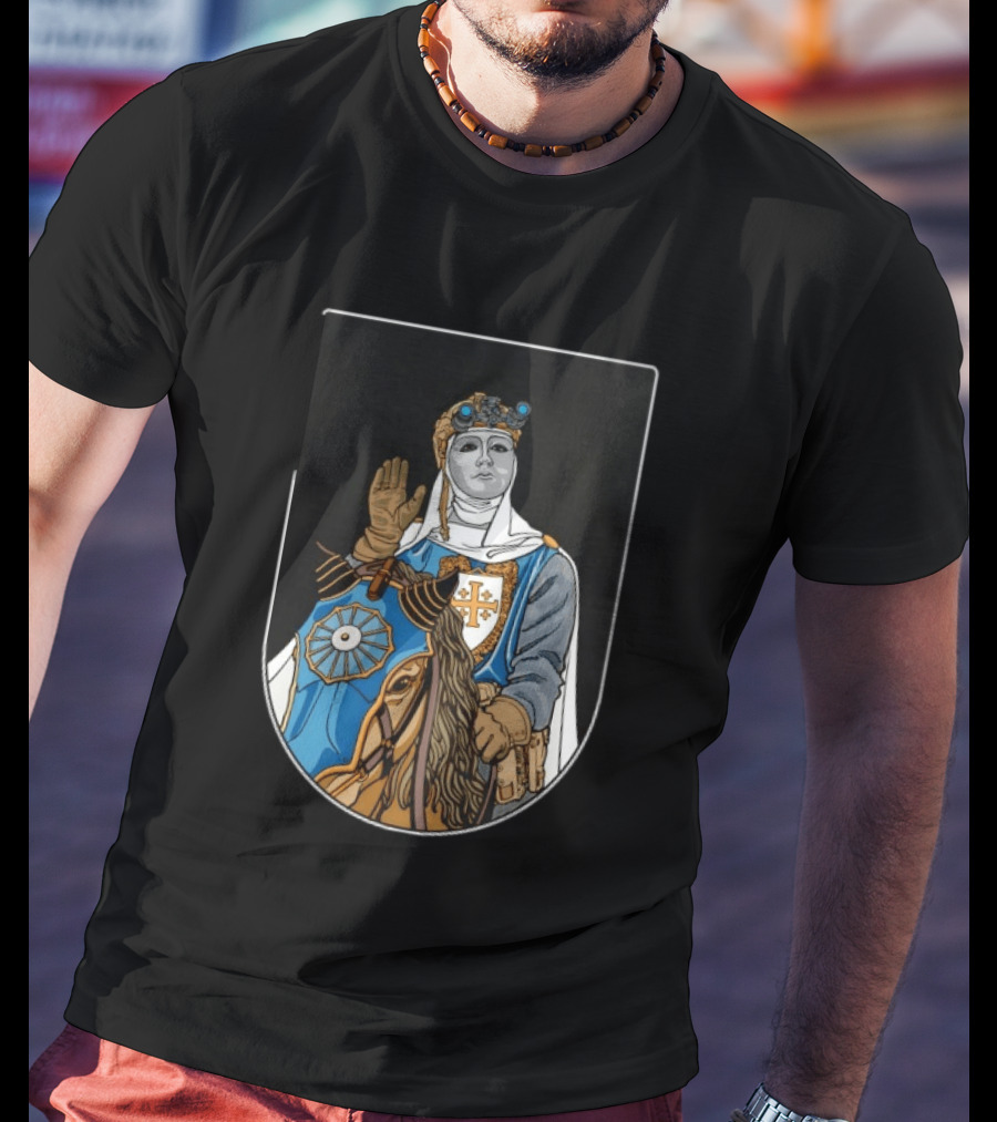 Baldwin IV Of Jerusalem Tactical Knight Crusader Armor And Helmet Medieval T-Shirt
