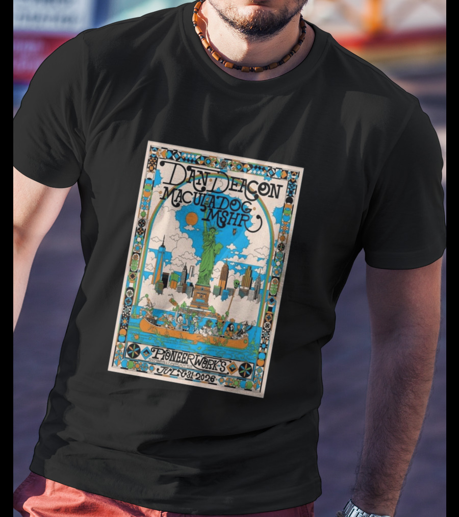 Dan Deacon Macula Dog MSHR Pioneer Works July 31 2026 New York City T-Shirt