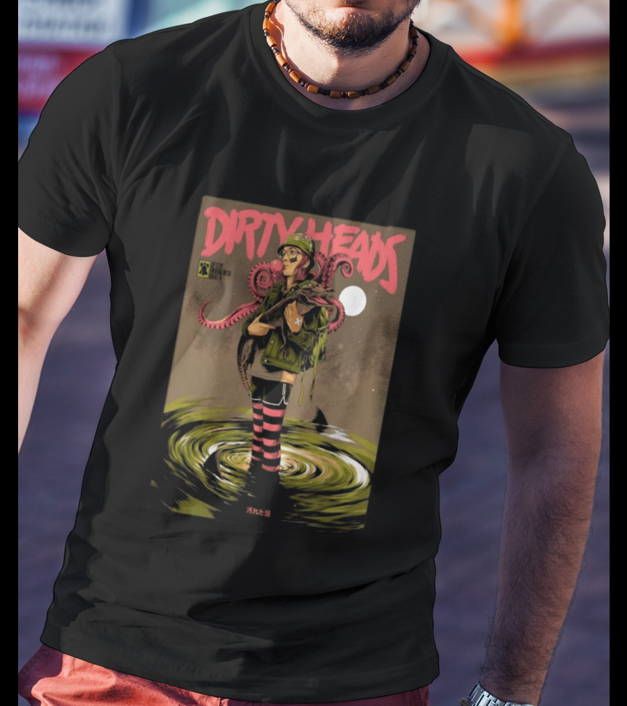 Dirty Heads Jul 15 2026 Hollywood Casino Penn National Race Course Grantville PA Anime Style Octopus T-Shirt