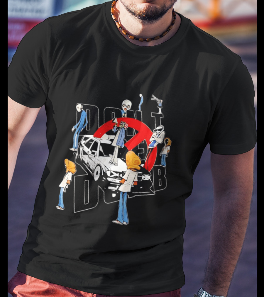 Don't Be Dumb Urban Collage Figures With BMW Car T-Shirt