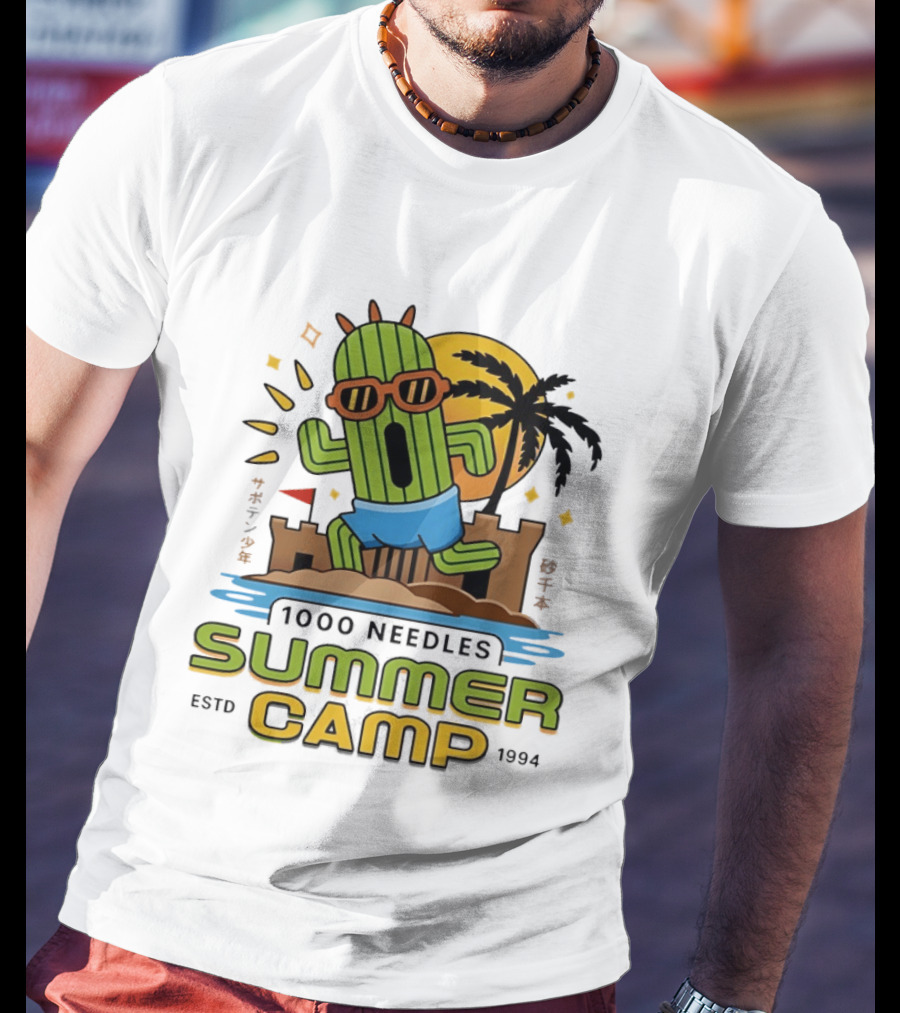 Happy Cactus 1000 Needles Summer Camp Beach ESTD 1994 T-Shirt
