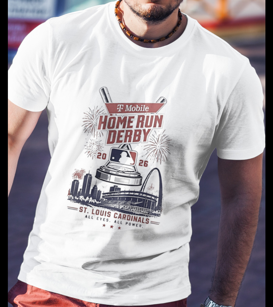 T Mobile Home Run Derby 2026 St Louis Cardinals All Eyes All Power T-Shirt