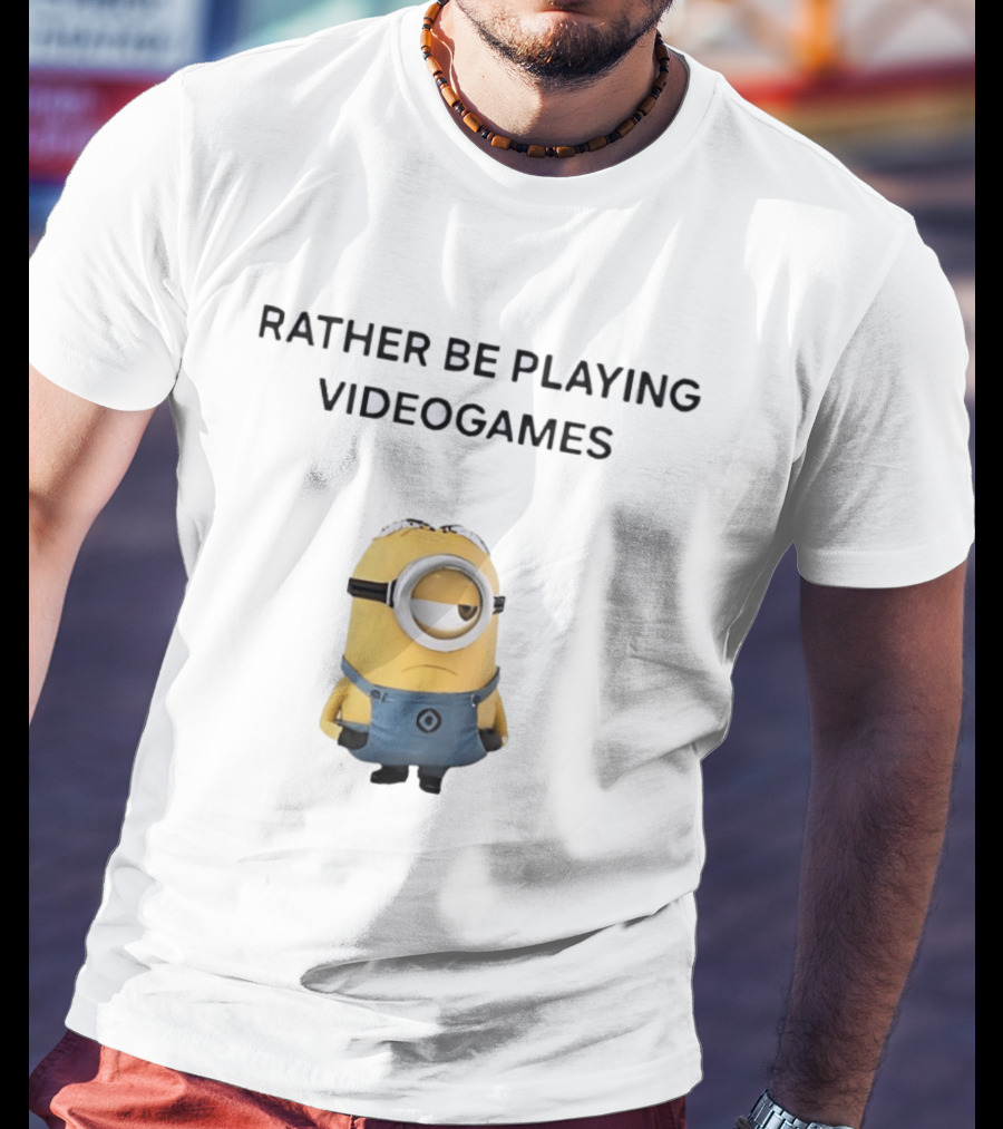 Minion Rather Be Playing Videogames Despicable Me T-Shirt