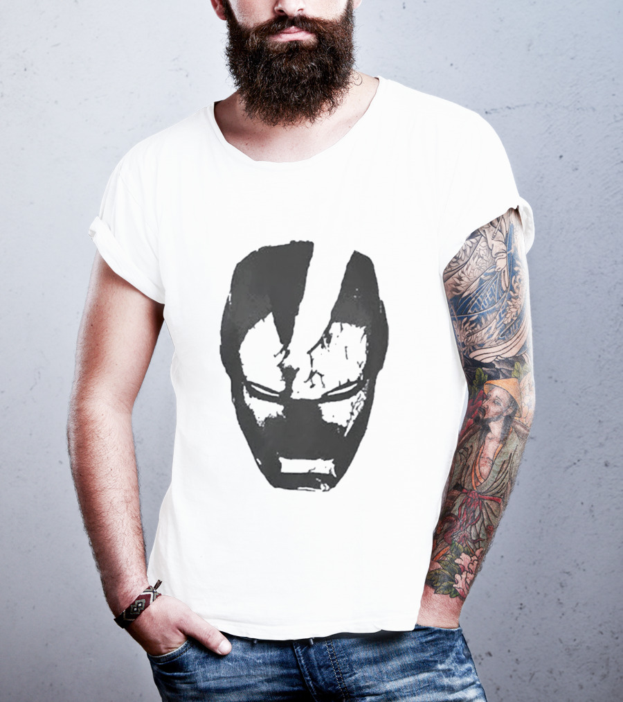 Robert Downey Jr Tony Stark Iron Man Helmet T-Shirt