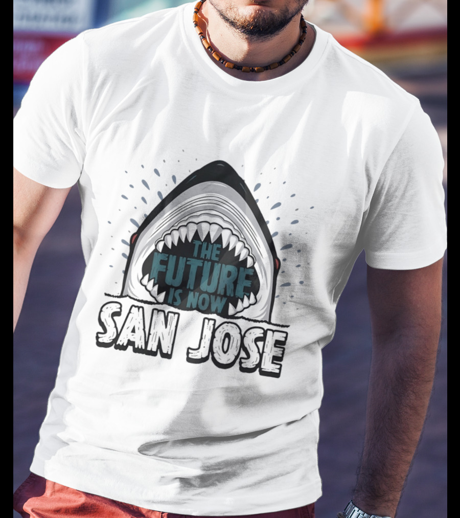 San Jose Sharks The Future Is Now Shark Jaws Hockey Team T-Shirt