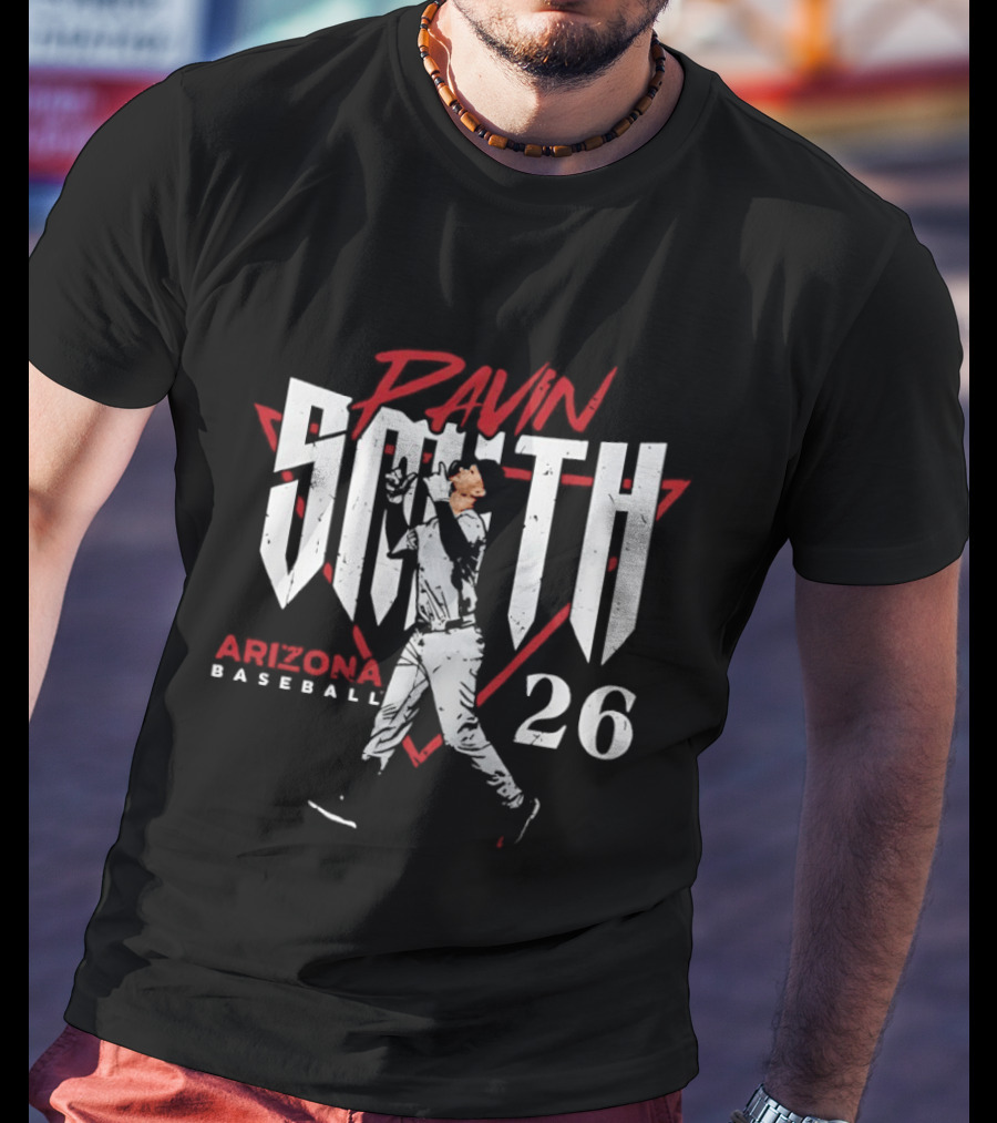 Pavin Smith Arizona Baseball 26 Distressed Sportswear T-Shirt