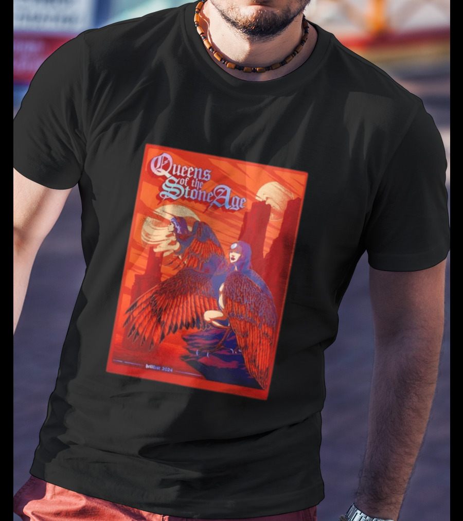 Queens Of The Stone Age Hellfest 2024 Winged Creatures T-Shirt