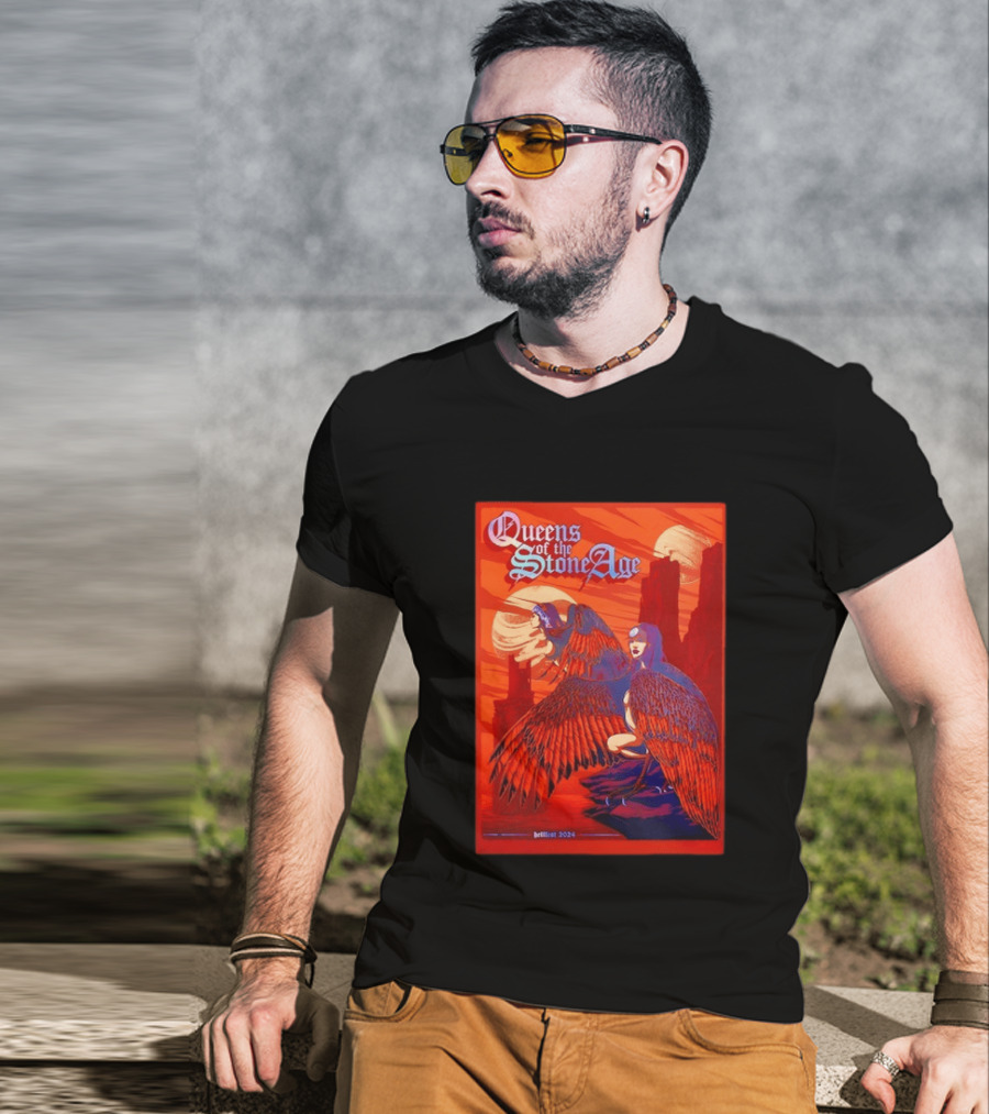 Queens Of The Stone Age Hellfest 2024 Winged Creatures T-Shirt