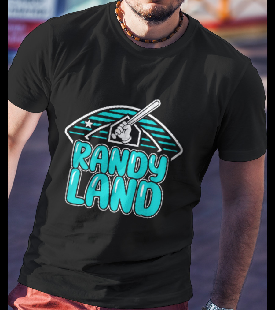 Randy Land Home Plate Batter Baseball T-Shirt