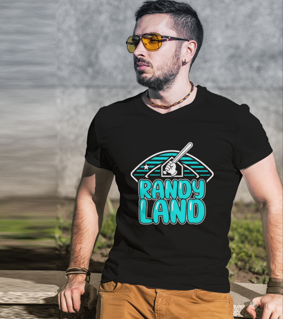 Randy Land Home Plate Batter Baseball T-Shirt