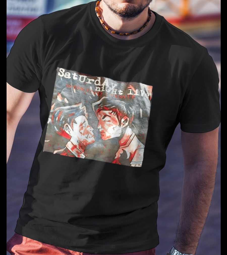 Saturday Night Live Weekend Update Animated Clash Scene T-Shirt