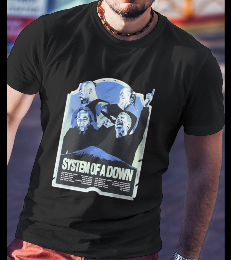 System Of A Down European Tour 2026 Dates Concert Band Members Mount Ararat T-Shirt