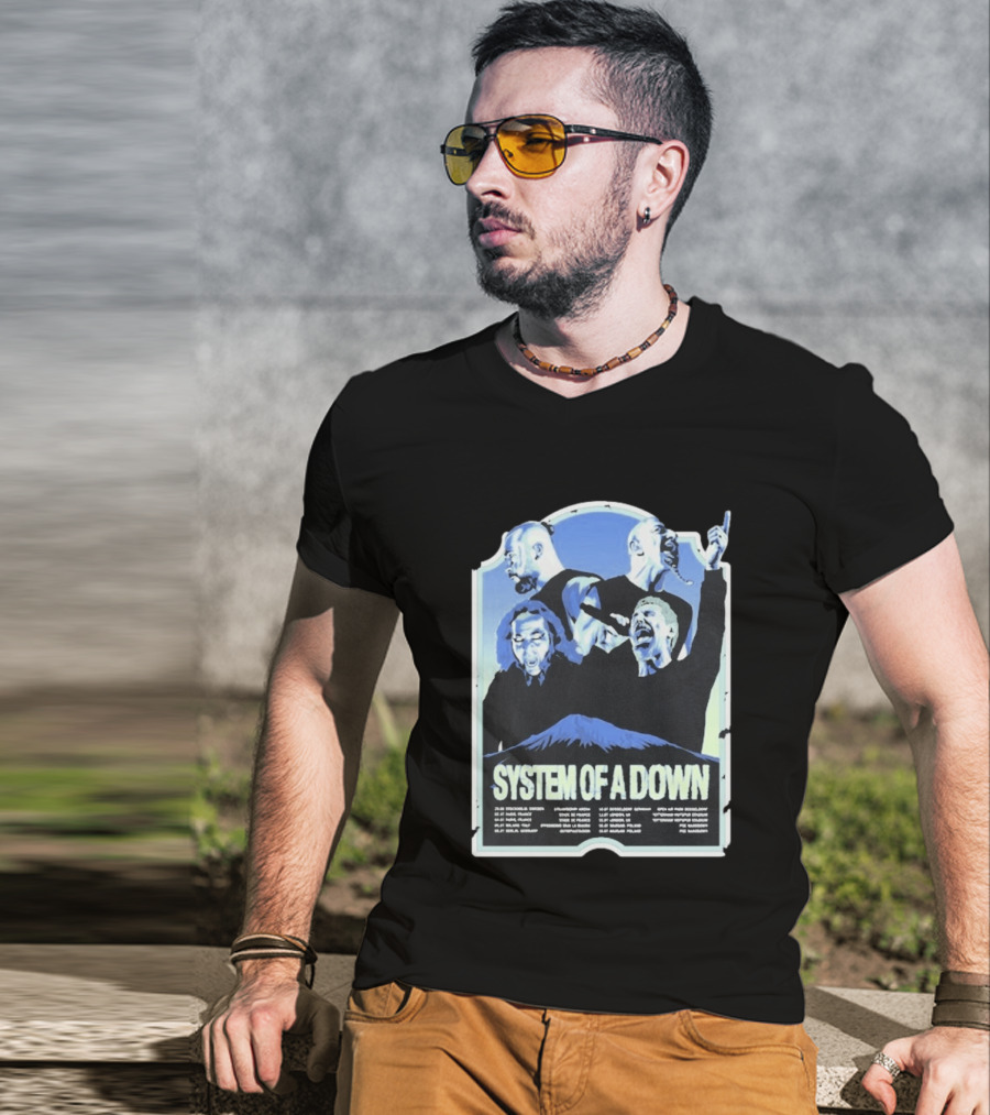 System Of A Down European Tour 2026 Dates Concert Band Members Mount Ararat T-Shirt