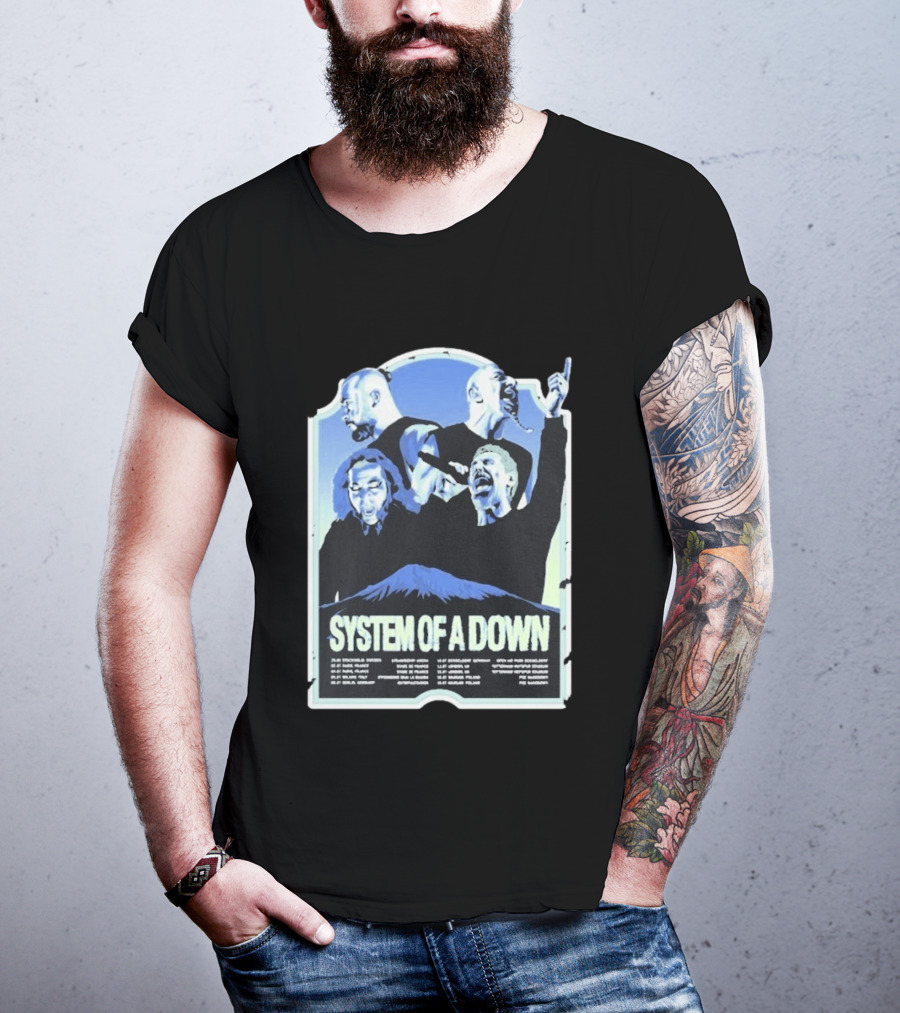System Of A Down European Tour 2026 Dates Concert Band Members Mount Ararat T-Shirt
