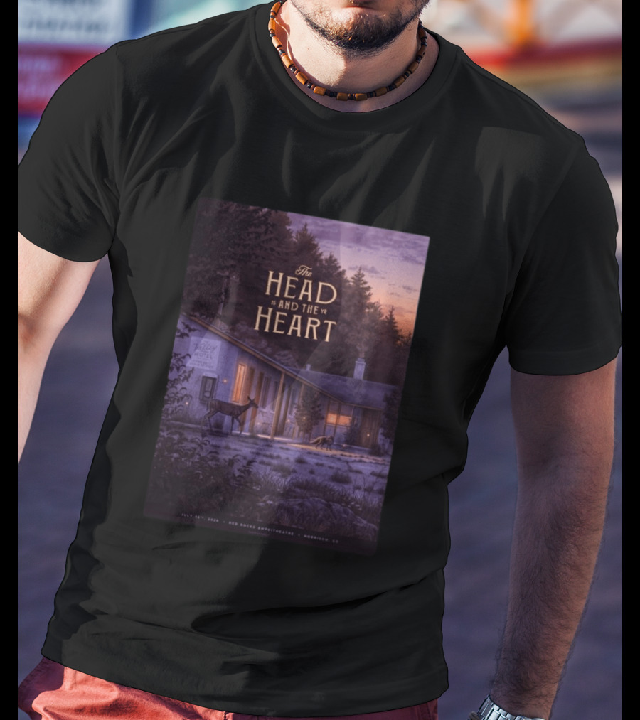 The Head And The Heart July 15 2026 Valley Motel Red Rocks Amphitheatre Morrison CO T-Shirt