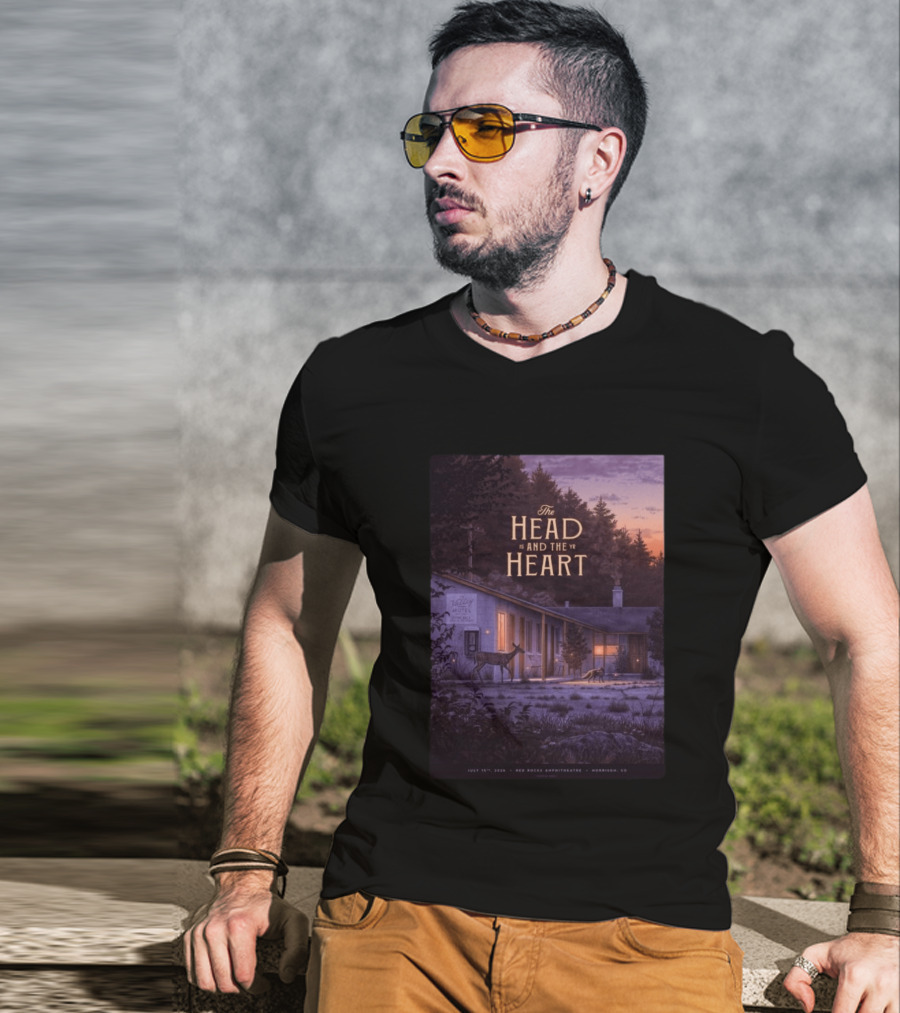 The Head And The Heart July 15 2026 Valley Motel Red Rocks Amphitheatre Morrison CO T-Shirt