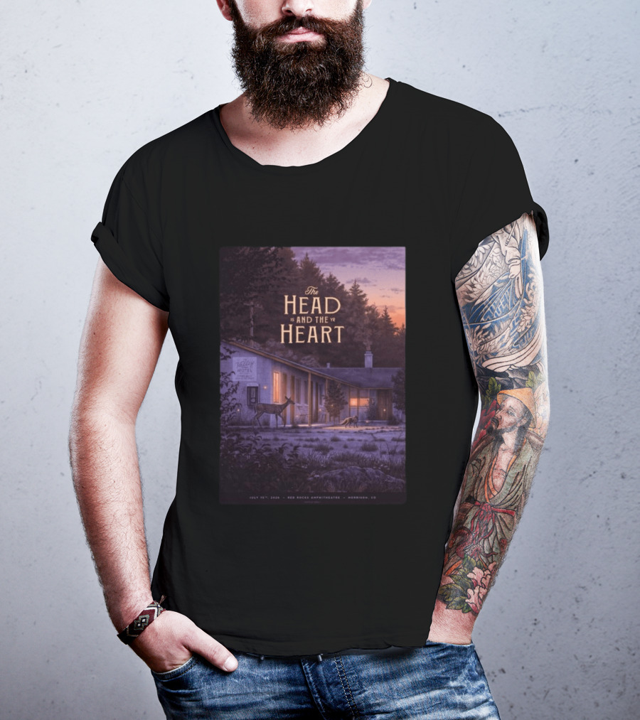 The Head And The Heart July 15 2026 Valley Motel Red Rocks Amphitheatre Morrison CO T-Shirt