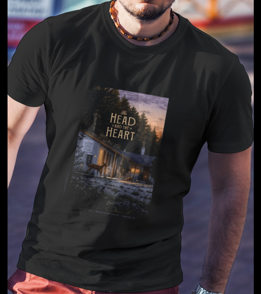 The Head And The Heart Red Rocks Amphitheatre July 15 2026 Valley Motel Morrison CO T-Shirt