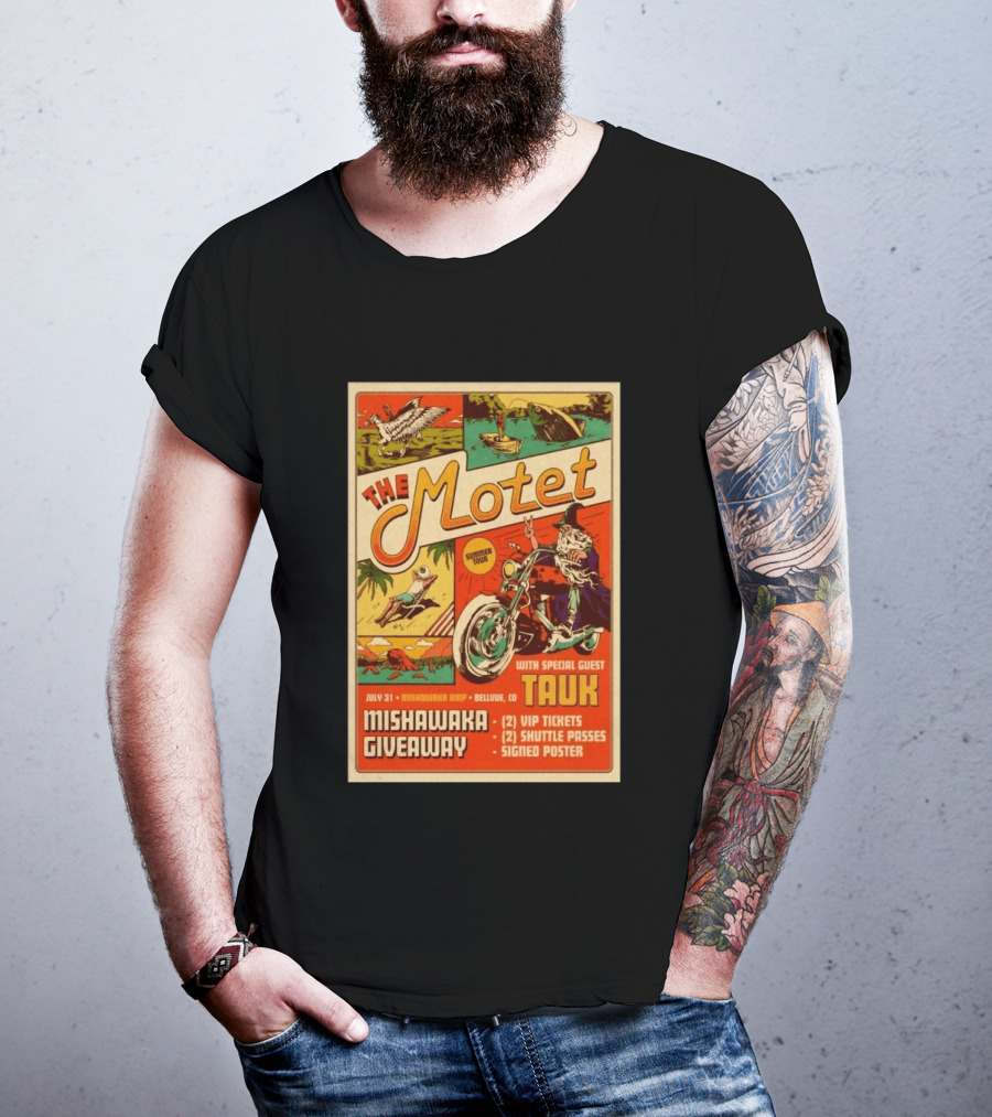 The Motet Summer Tour Mishawaka Amphitheatre July 31 Tauk Bellevue CO Giveaway VIP Tickets Shuttle Passes Signed T-Shirt
